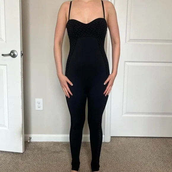 Black Bombshell cat suit / jumpsuit - Picture 1 of 3